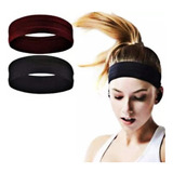 Kit 2 Faixas Headband Anti Suor Cabelo Testa Esporte Corrida