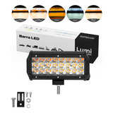 Kit 2 Farol De Barra Led 72w 9-60v Caminhão Off Road Barco