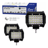 Kit 2 Farol De Milha Super Led 7d 72w 9-60v Power Universal