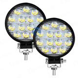 Kit 2 Farol Led Redondo Milha