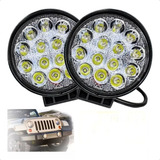 Kit 2 Farol Led Redondo Milha