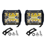 Kit 2 Farol Milha Barra 12v/48v 19 Leds 60w Universal 