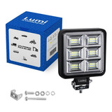 Kit 2 Farol Milha Led Quadrado 192w 9-60v Universal Off Road