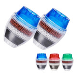 Kit 2 Filtro Purificador Bico Torneira Carvão Ativado 3 Em 1