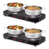 Kit 2 Fogões Elétrico Portátil Duas Bocas Elgin 127v 2000w