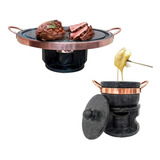 Kit  2 Fondue 1 De Carne 23 Cm E Outro De Queijo 500 Ml