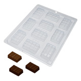 Kit 2 Formas Chocolate Simples Tablete 12 Gomos Cor Não Aplica