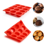 Kit 2 Formas Silicone Cupcake Muffins