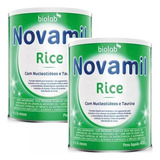 Kit 2 Fórmula Infantil Em Pó Biolab Novamil Rice Lata 400g