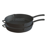 Kit 2 Frigideiras 14cm Pretas Pequenas Para Servir Na Mesa 