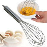 Kit 2 Fue Batedor De Ovos Clara E Massa Manual Inox 36 Cm