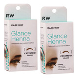 Kit 2 Glance Henna Para Sobrancelhas Rare Way