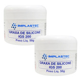 Kit 2 Graxa De Silicone Dielétrica 50g Pote Implastec