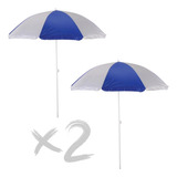 Kit 2 Guarda Sol De Praia Sombrero Grande 1.80m Piscina