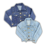 Kit 2 Jaqueta Jeans Infantil Bebe Elastano Premium Menina(o)