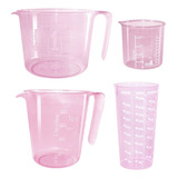 Kit 2 Jarra Medidora E 2 Copo Medidor Dosador Receitas 