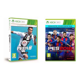 Kit 2 Jogos Fifa19+pes18 Xbox360 Desbloqueado