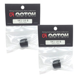 Kit 2 Knob De Metal Guitarra Baixo Gotoh Vk1 18 B Preto