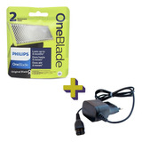 Kit 2 Lamina Reposição Refil + Carregador P/oneblade
