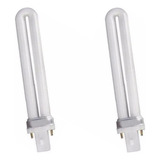 Kit 2 Lâmpada Para Cabine Uv Estufa Alongamento De Fibra