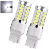 Kit 2 Lampada T20 33 Led Cree Branca 7443 W21w Pingão