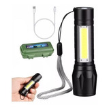 Kit 2 Lanterna Mini Led Cree Police Tatica Recarregável Zoom