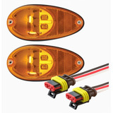 Kit 2 Lanterna Seta Lateral Onibus Bolha Led 24 Vts