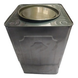 Kit 2 Latas Metal Banha 18l Carne Alimentos Tampa Redonda