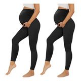 Kit 2 Legging Gestante Maternidade Conforto Sustentação