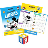 Kit 2 Livros Infantil Turma Do Mickey Praticando Libras Matemática E Português Com Atividades E Jogos