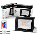 Kit 2 Lumi Refletor Super Led 200w Cor Da Luz Colorido Rgb Holofote Bivolt Ip67 Flex 