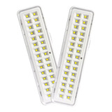 Kit 2 Luminaria Emergencia 30 Leds Elgin