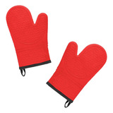 Kit 2 Luvas Térmicas De Cozinha De Silicone Forradas Forno