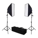 Kit 2 Luz Contínua Soft Box 50 X 70 Soquete E27 + Tripe 2m 