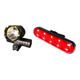 Kit 2 Luz De Segurança Bicicleta Ciclismo Led Recarregavel