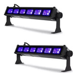 Kit 2 Luz Negra Ultravioleta Led Uv Projetor 20w Barra Lkuv6