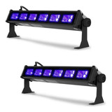 Kit 2 Luz Negra Ultravioleta Led Uv Projetor 20w Barra Lkuv6