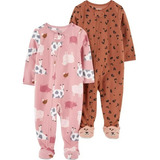 Kit 2 Macacao Carters Fleece Menina Tamanho Variados