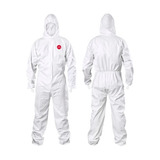 Kit 2 Macacão Segurança Pintura Riscos Químicos Branco Capuz
