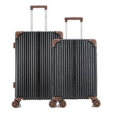 Kit 2 Malas De Viagem Bordo Média Santino Palazzio Roda 360º Cor Preto
