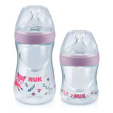 Kit 2 Mamadeira Nuk Smart Flow 150ml E 270ml De 0 A 18 Meses Cor Rosa