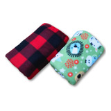 Kit 2 Mantas Soft Cobertor Pet Cachorro Gato Estampadas 