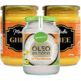 Kit 2 Manteiga Ghee 500ml+ 1 Oleo Coco Extra Virgem 500ml