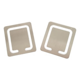 Kit 2 Marcador De Páginas Em Inox Aço Escovado Luxo P Livros