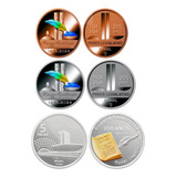 Kit 2 Medalhas + 1 Moeda 200 Anos Da 1º Constituição Brasil