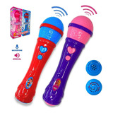 Kit 2 Microfones Infantil Brinquedo Musical