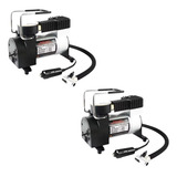Kit 2 Mini Compressor De Ar Bomba Enche Pneu Carro Moto Bike