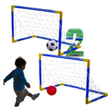 Kit 2 Mini Trave Golzinho Bola Gol Infantil Jogo De Futebol