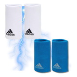 Kit 2 Munhequeira adidas Longa Branca E Azul Beach Tennis