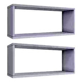 Kit 2 Nichos Grandes 80x30x30 Cm/ Mdf Branco P/ Quarto